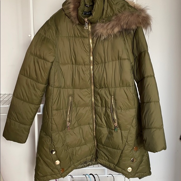 Alyssa Fashion Jackets & Blazers - Green Puff Jacket Size Small